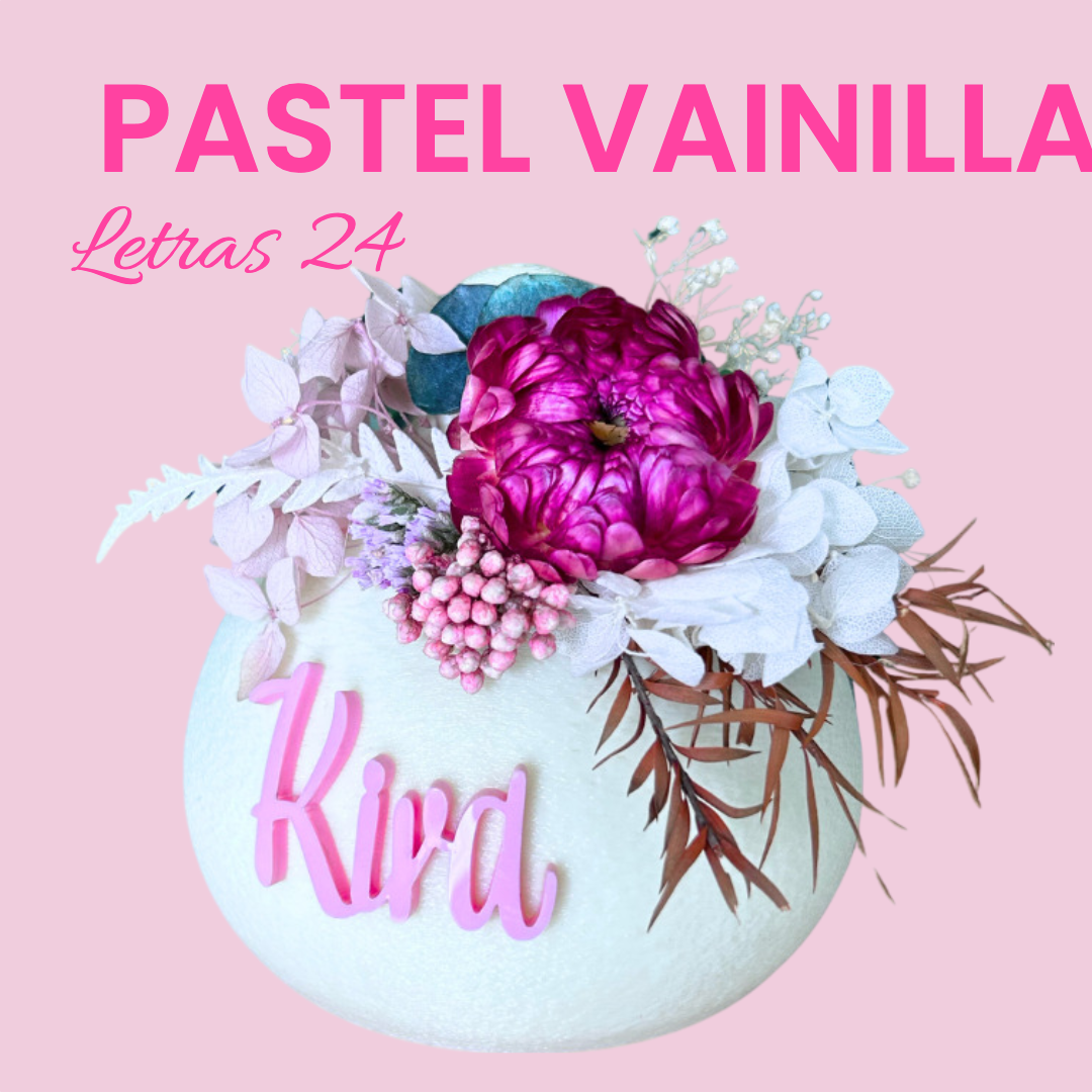 PASTEL VAINILLA. LETRAS 24